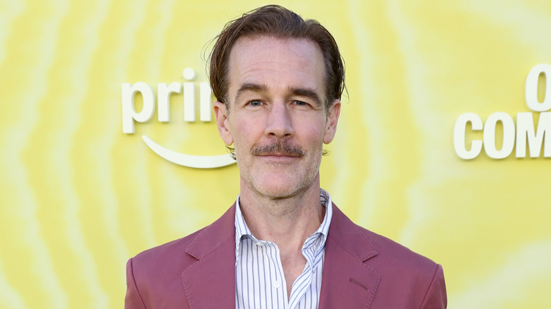 James Van Der Beek posing at the "Overcompensating" screening (2025)