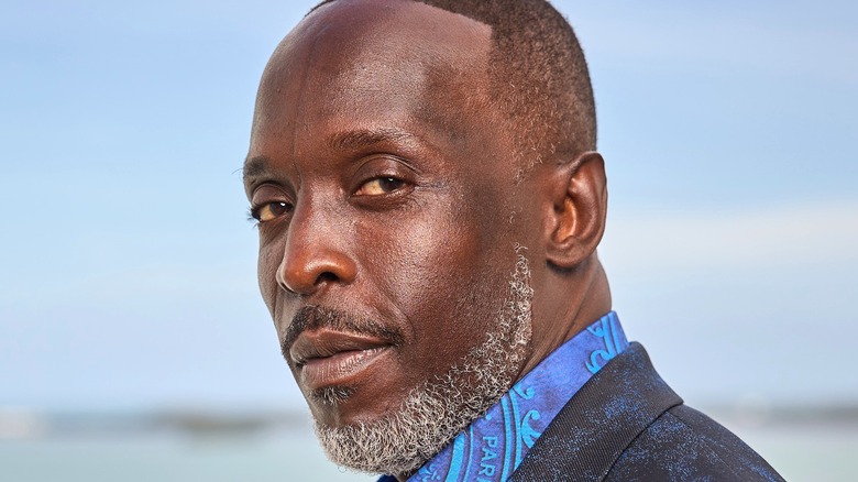 Michael K. Williams looking at the camera