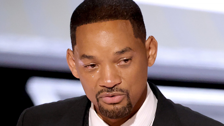 Will Smith crying during Oscars speech