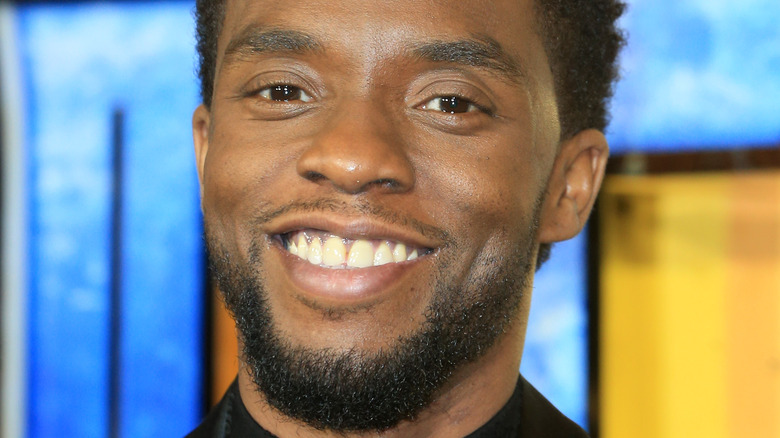 Chadwick Boseman smiling