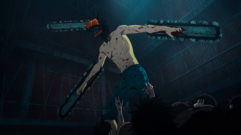 Chainsaw Man transforming