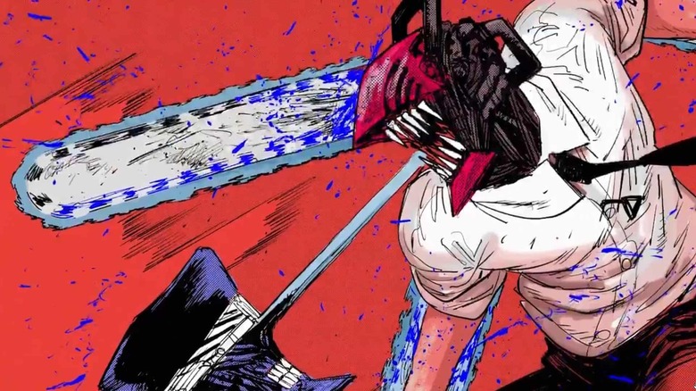 Chainsaw Man in combat