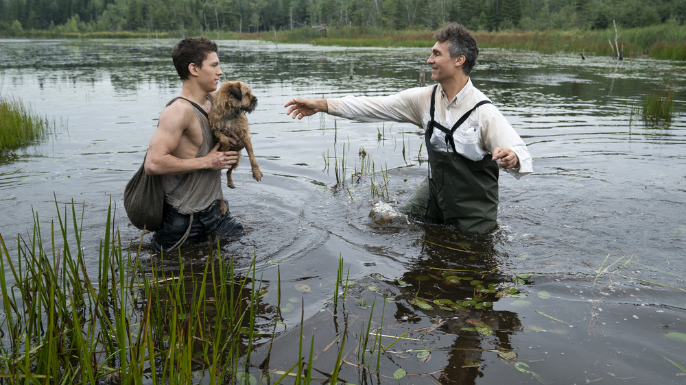 Tom Holland and Doug Liman on the set of Chaos Walking