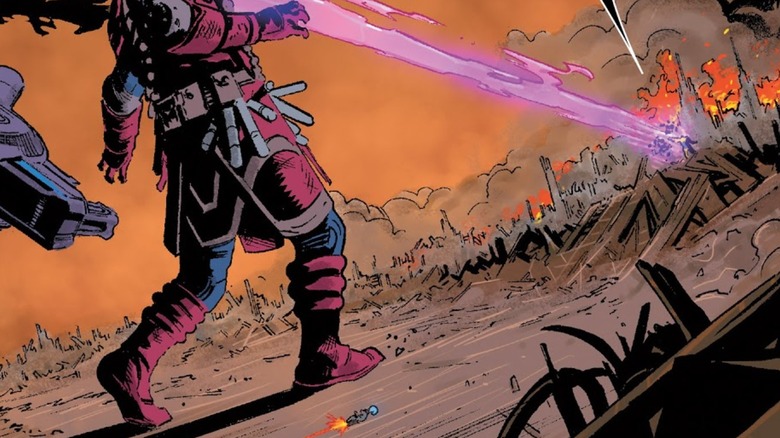 Thanos blasts off Galactus' head in "Thanos" #16