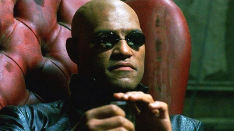 Morpheus wearing sunglasses