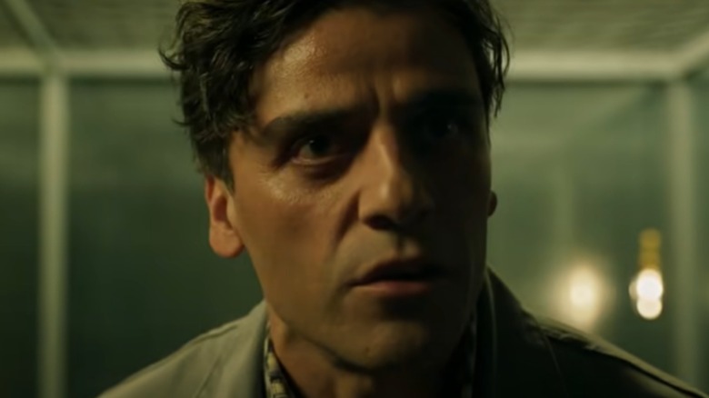 Oscar Isaac looks concerned