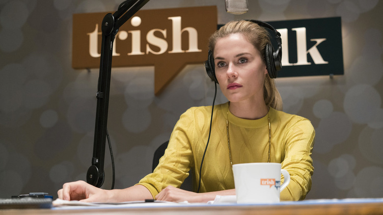 Trish hosts her talk show