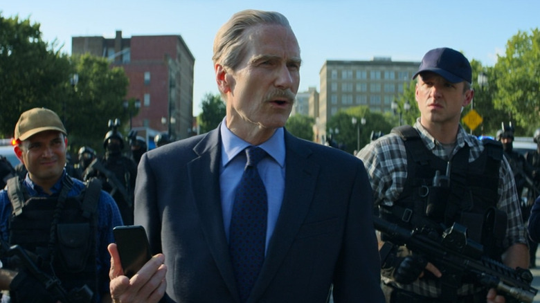 General Ross talks on the phone