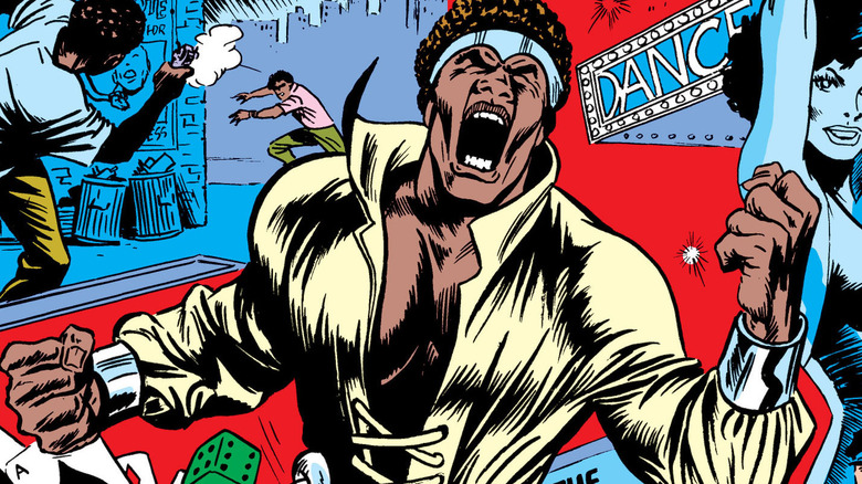 Comic Luke Cage yelling