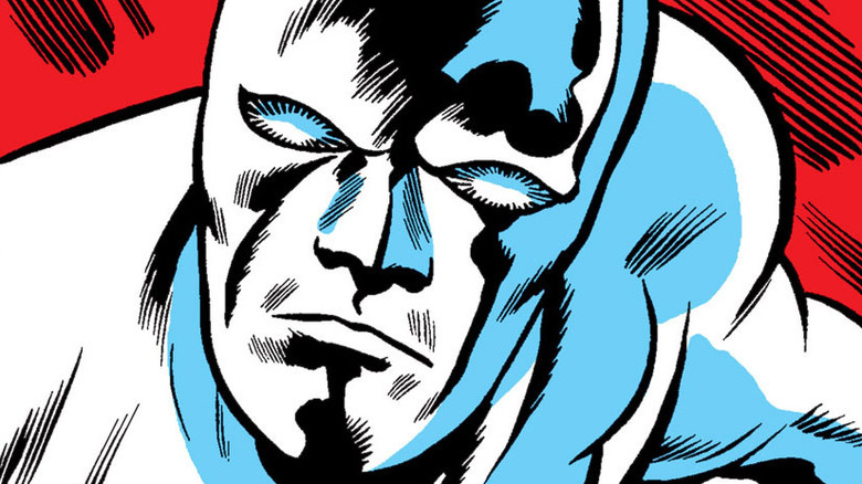Comic Silver Surfer looking up