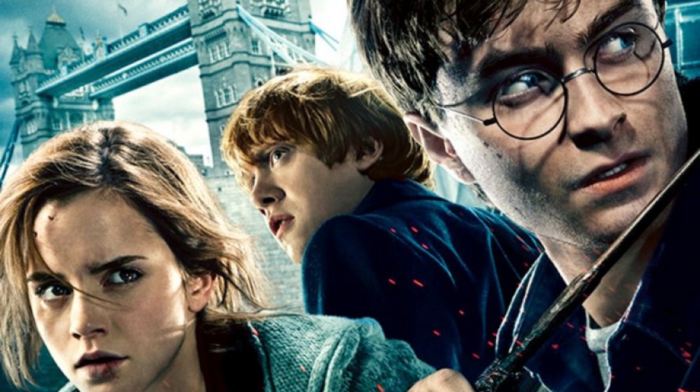 Daniel Radcliffe as Harry Potter, Rupert Grint as Ron Weasley and Emma Watson as Hermione Granger in Harry Potter