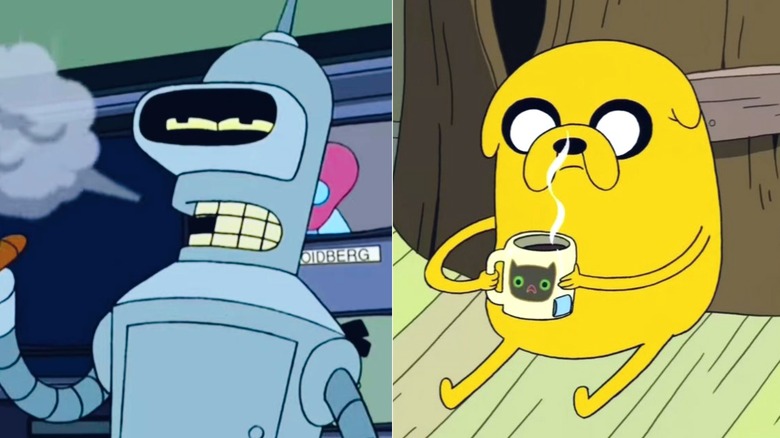 Bender in "Futurama" and Jake the Dog in "Adventure Time"