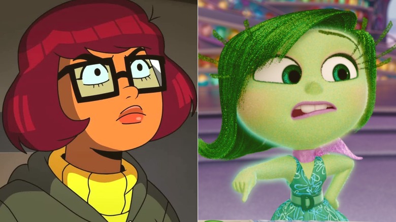 Velma Dinkley in "Velma" and Disgust in "Inside Out"