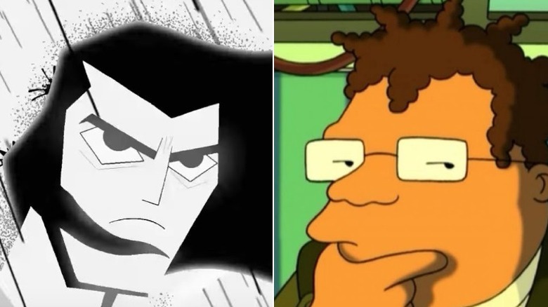 Samurai Jack and Hermes from "Futurama"