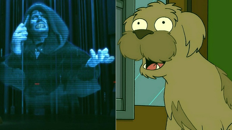 Emperor Palpatine in "Robot Chicken" and Seymour in "Futurama"