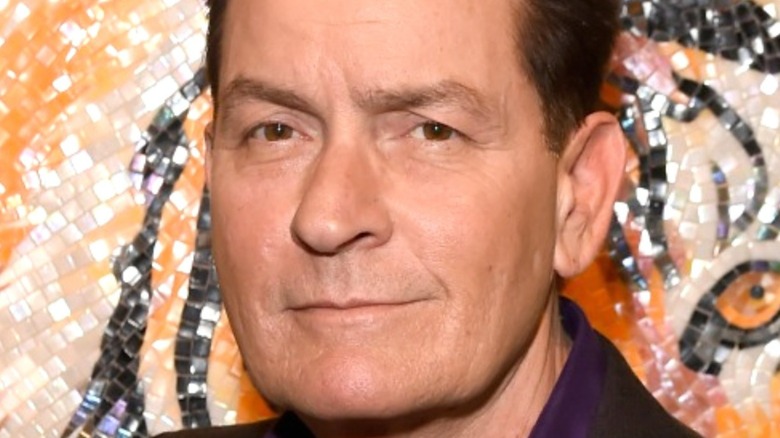 Charlie Sheen smirking