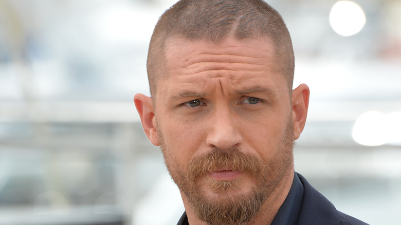Tom Hardy looking serious