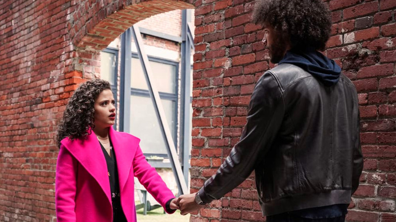 Maggie and Jordan holding hands
