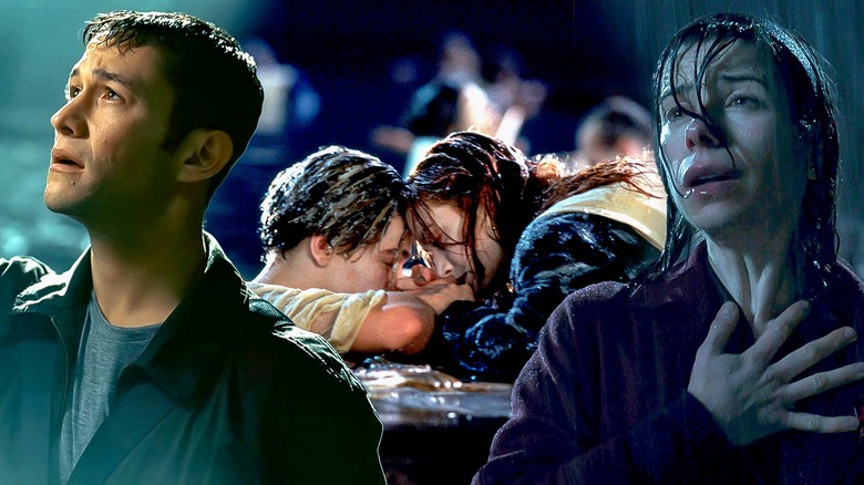 Composite of characters from The Dark Knight Rises, Titanic, and The Shape of Water