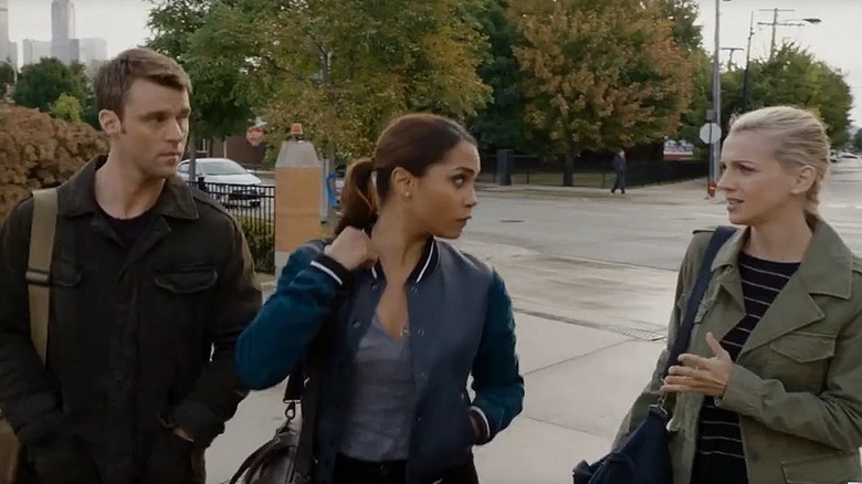 Matt Casey, Gabby Dawson and Sylvie Brett walking together