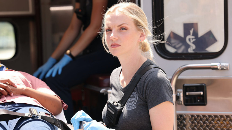 Sylvie Brett standing outside ambulance