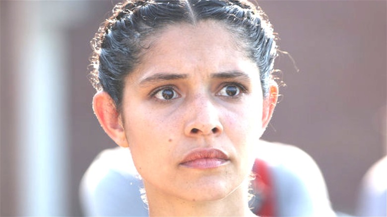 Miranda Rae Mayo looking concerned