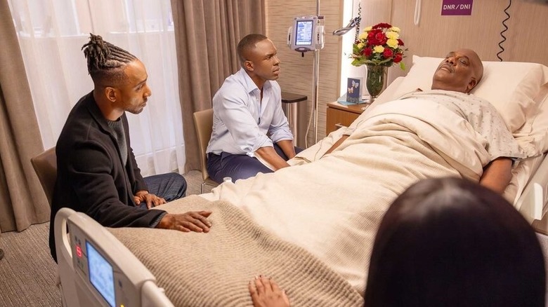 The Goodwins at Bert's bedside in "Chicago Med"