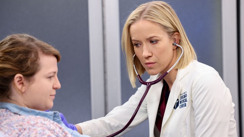 Sarah Watson and Hannah Asher in a hospital room