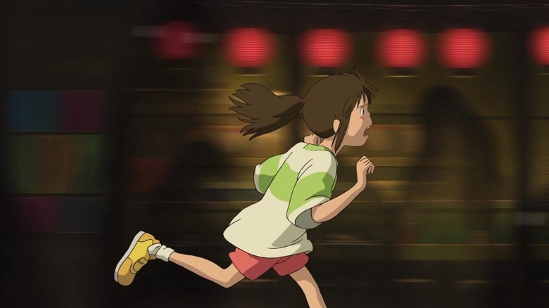 Chihiro running in Spirited Away