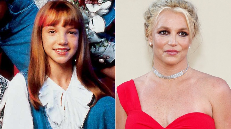 Britney Spears in The Mickey Mouse Club and older