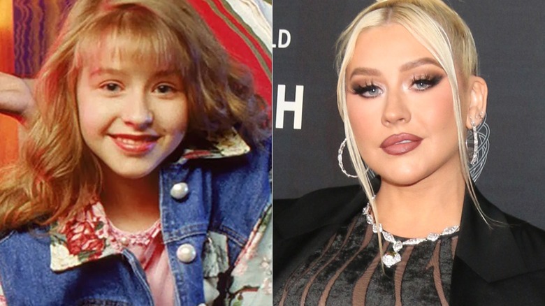 Christina Aguilera in The Mickey Mouse Club and older