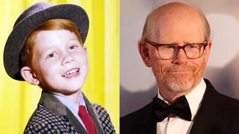 Ron Howard young and old split image