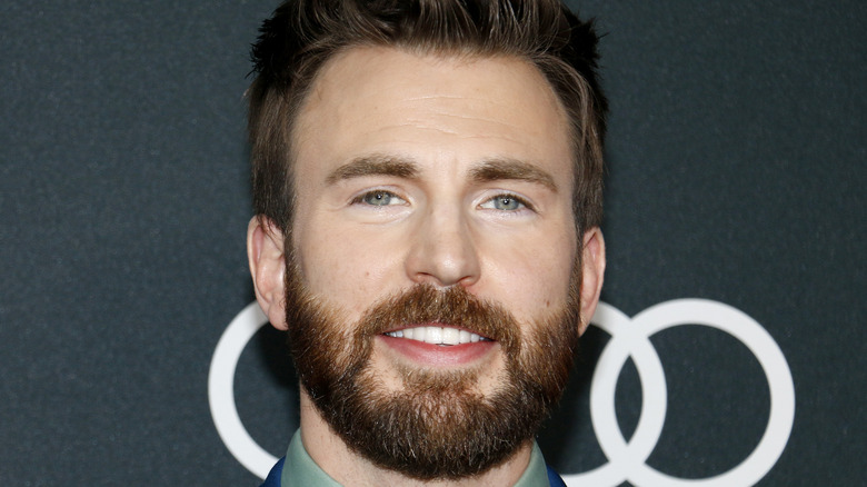 Chris Evans smiling beard