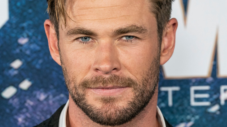 Chris Hemsworth smirking