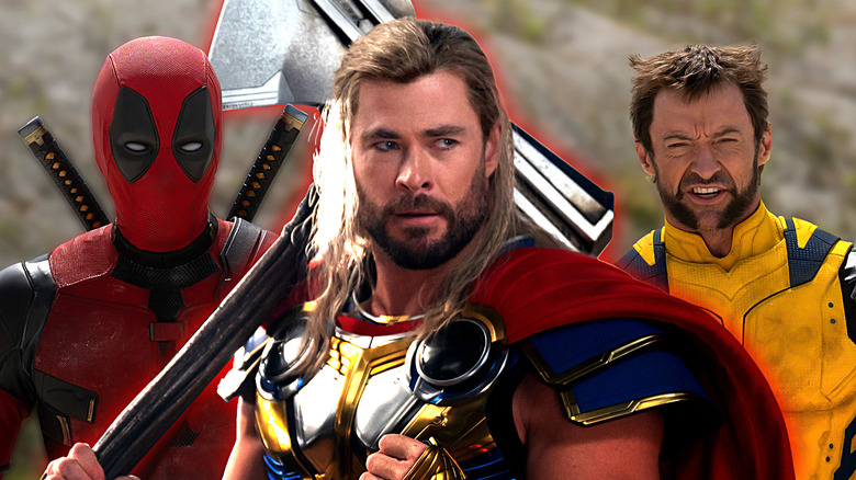 Deadpool, Thor, and Wolverine together 