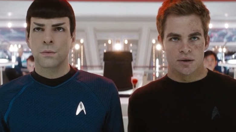 Spock and Kirk looking forward