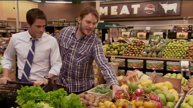 Andy picks up fruit