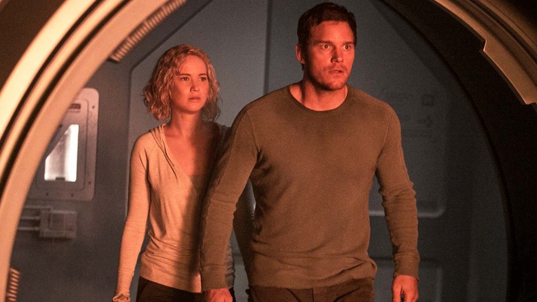 Jennifer Lawrence and Chris Pratt in Passengers