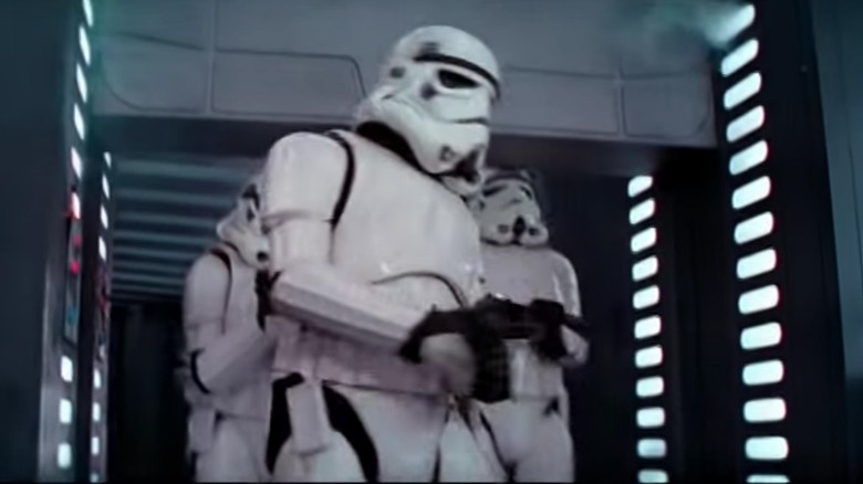 A Stormtrooper bumping their head