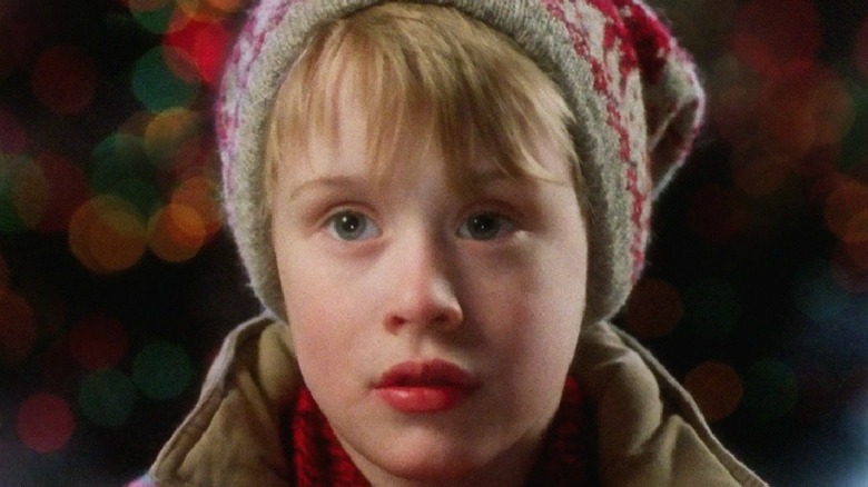Kevin home alone looking sad