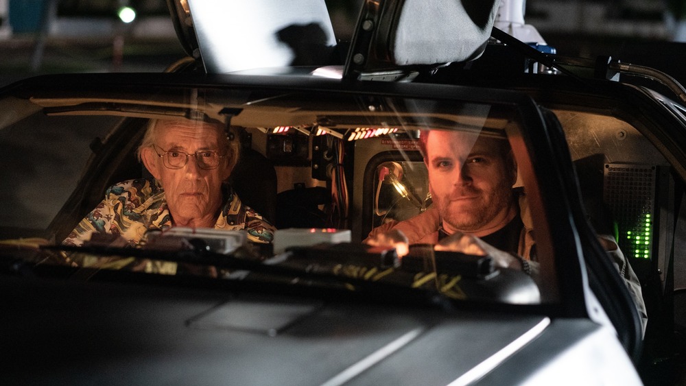 Christopher Lloyd and Josh Gates in Expedition: Back to the Future