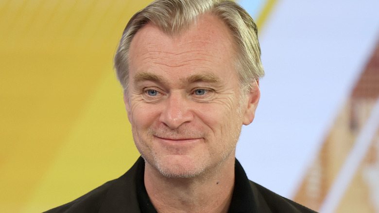 Christopher Nolan in a TV studio