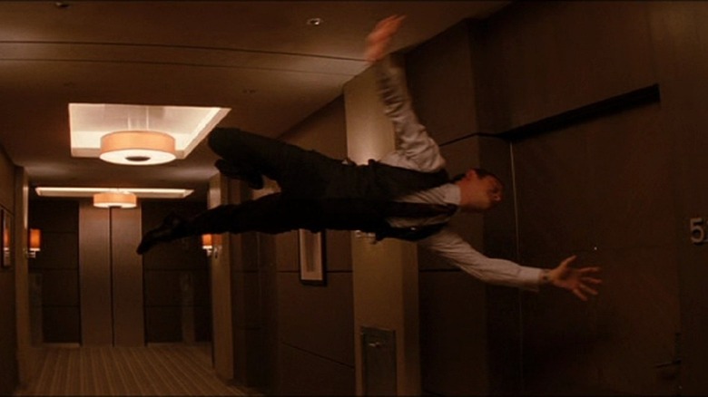 Arthur flies through the air