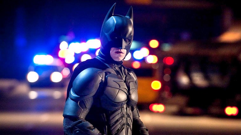 Batman looks to the side