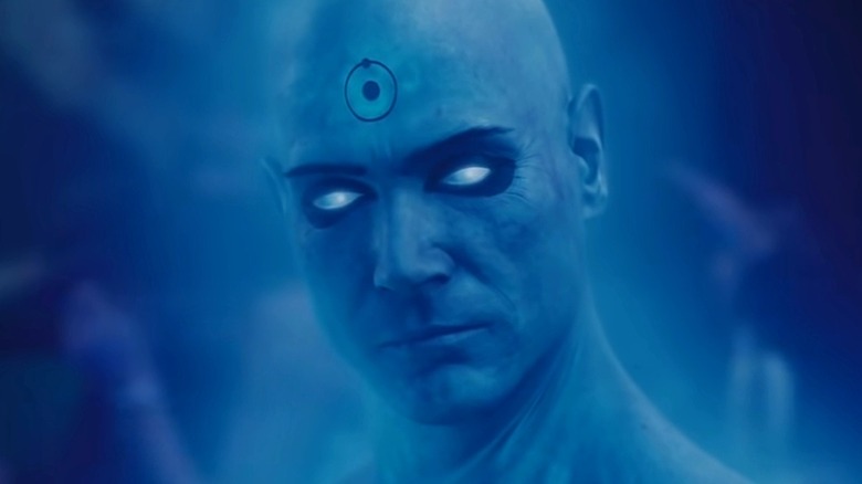 Dr. Manhattan staring