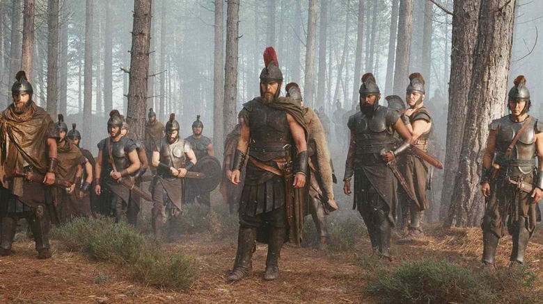 Odysseus and his men in the woods in The Odyssey