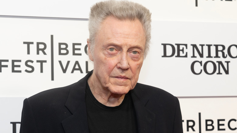 Christopher Walken, close up, scarf