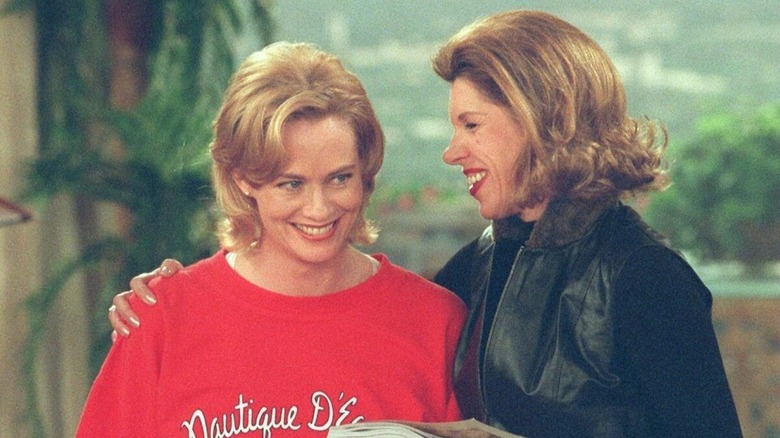 Cybill and Maryann laugh with each other in 'Cybill'