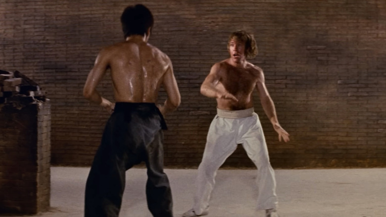 Tang Lung and Colt fighting in The Way of the Dragon