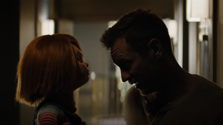 Lucas talking with Chucky